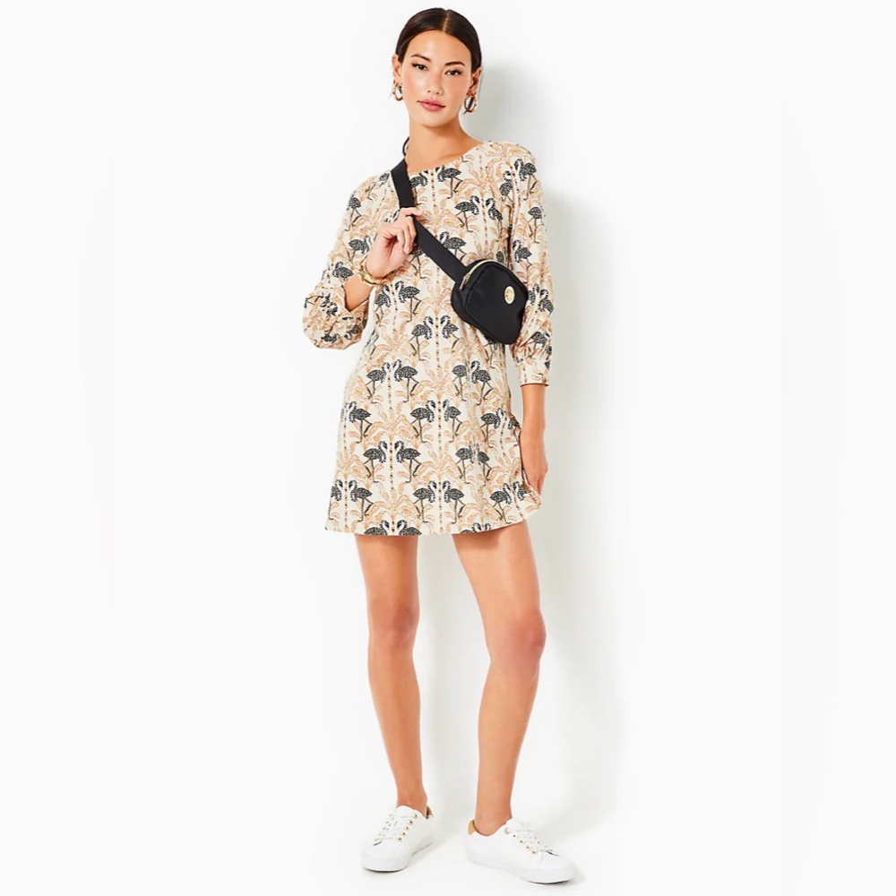 Elianna Cotton T-Shirt 3/4 Sleeve Dress, NWT